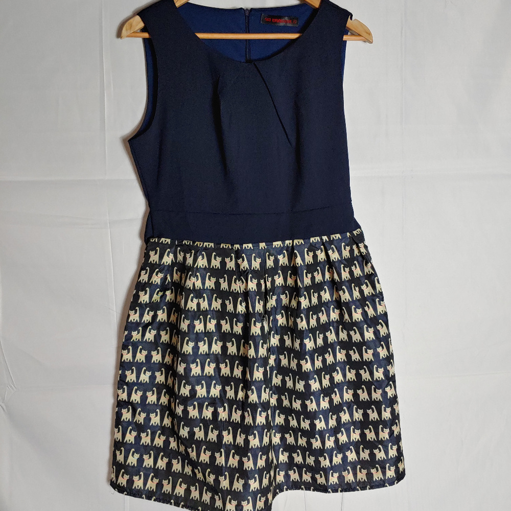 SS Wardrobe Cat Fit and Flare Skater Dress